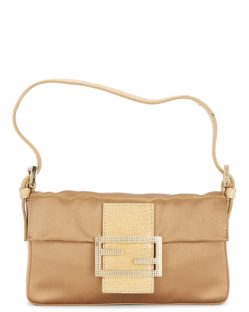 Crystal Embellished Satin Mini Baguette Shoulder Bag Full Size Image 1