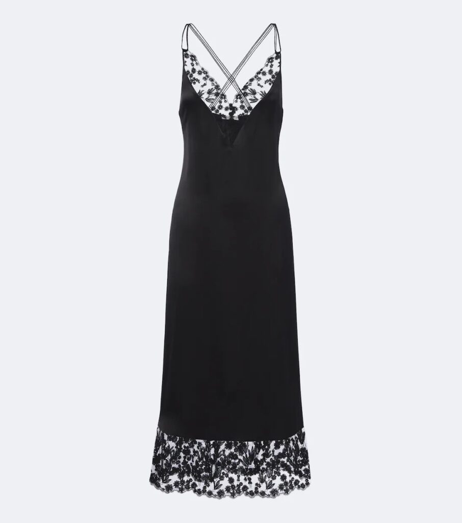 Lace-trimmed Silk Slip Dress Full Size Image 4