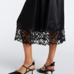 Lace-trimmed Silk Slip Dress Thumbnail 5