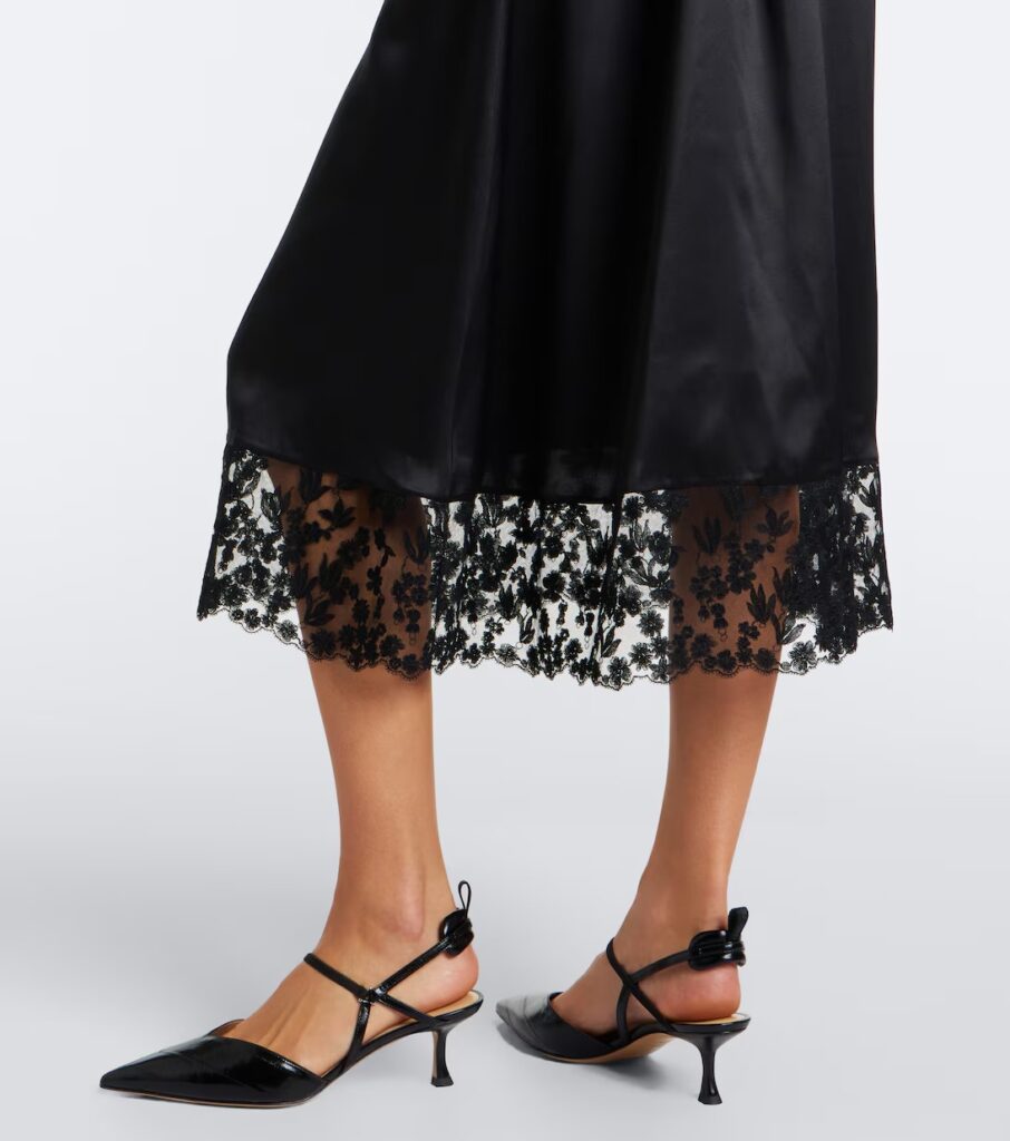 Lace-trimmed Silk Slip Dress Full Size Image 5