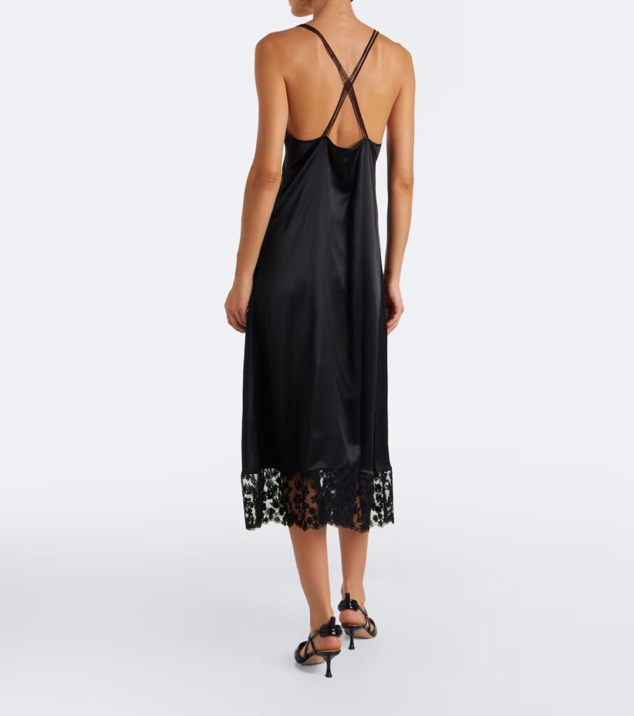 Lace-trimmed Silk Slip Dress Full Size Image 2
