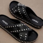 Studded Leather Slides Thumbnail 6