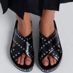 Studded Leather Slides Thumbnail 4