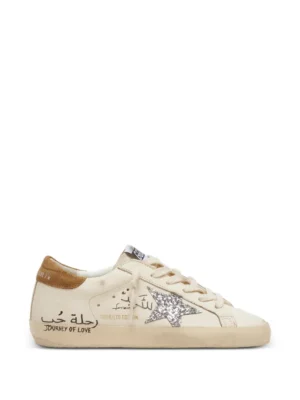 GOLDEN GOOSE Super-star with Silver Glitter Star