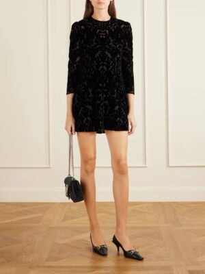 GUCCI Devore-velvet Mini Dress