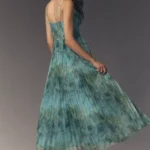 Amara Corset Pleated Tulle Fit & Flare Midi Dress Thumbnail 3