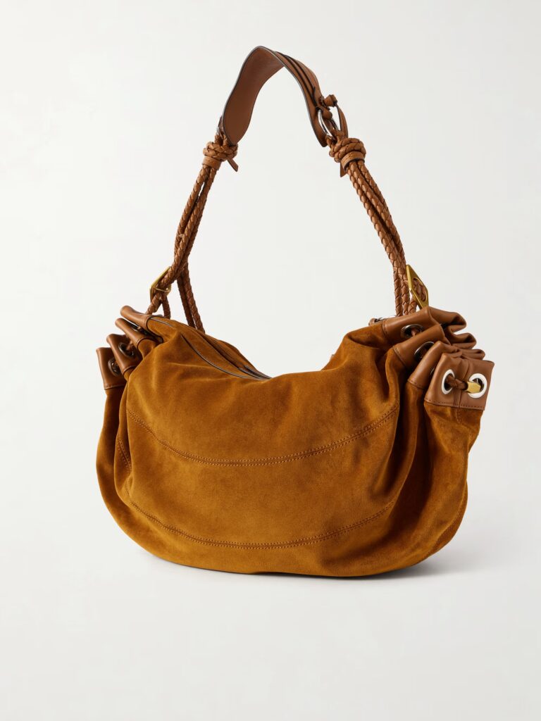 Maia Large Braided Suede Shoulder Bag Full Size Image 5