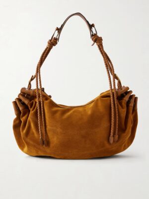ISABEL MARANT Maia Large Braided Suede Shoulder Bag