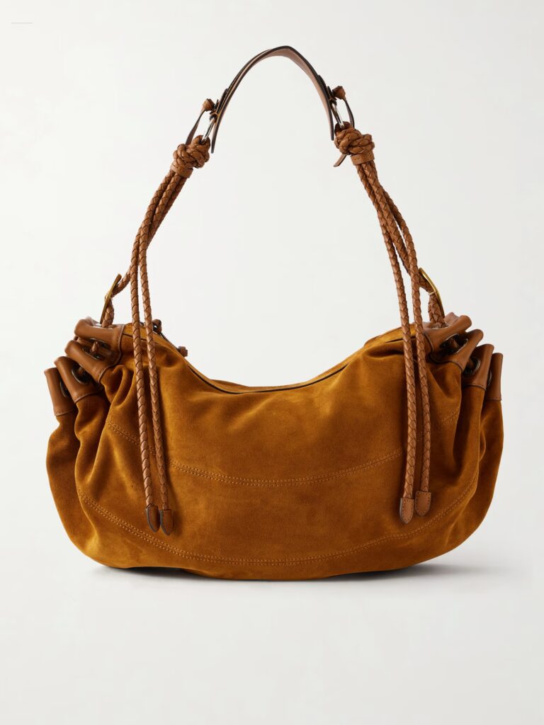 Maia Large Braided Suede Shoulder Bag Full Size Image 1