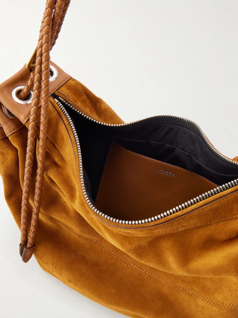 Maia Large Braided Suede Shoulder Bag Full Size Image 3