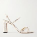 Elsy 85 Metallic Leather Sandals Thumbnail 1
