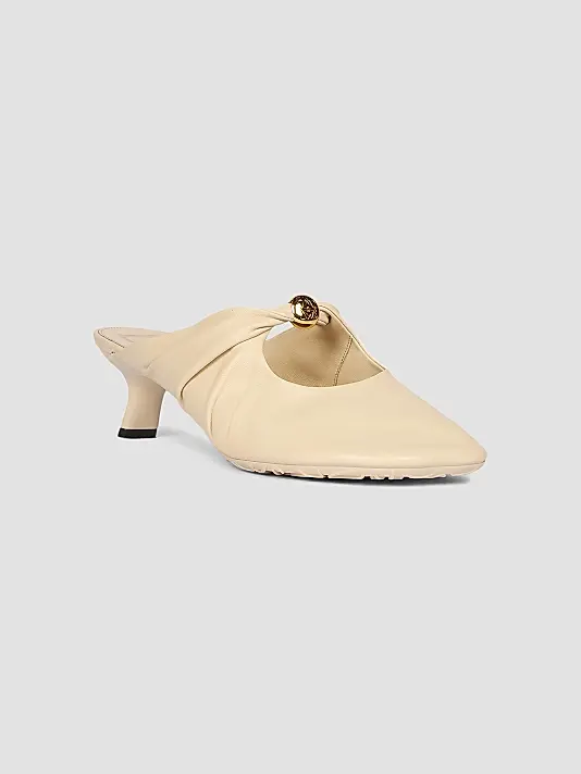 Pebble Leather Mules Full Size Image 4