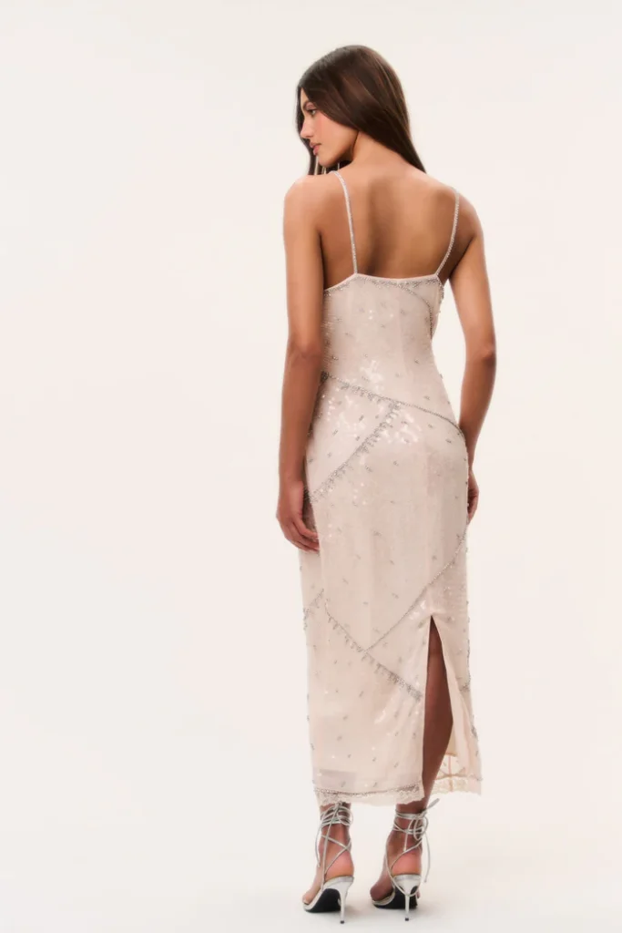 Adarine Sequin Maxi Dress Full Size Image 4