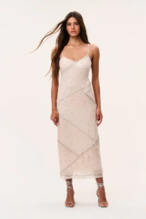 LOVESHACKFANCY Adarine Sequin Maxi Dress