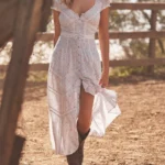 Aurela Floral Cotton Midi Dress Thumbnail 2