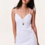 Becklyn Eyelet Linen Mini Dress Thumbnail 2