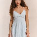 Docila Heritage Lace-Trim Cotton Mini Dress Thumbnail 1