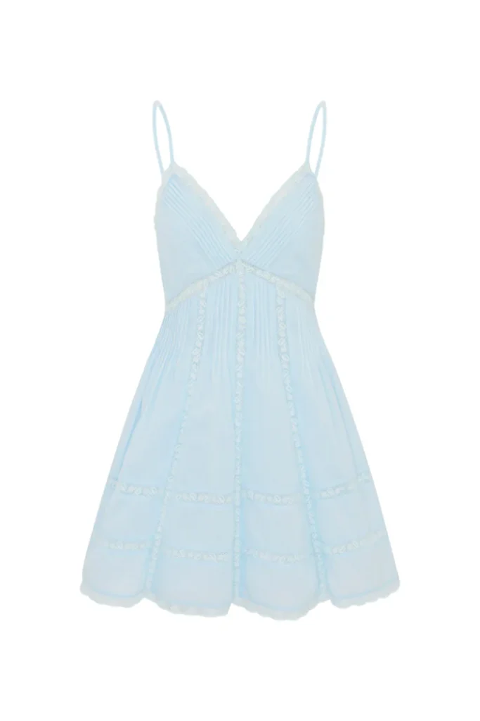 Docila Heritage Lace-Trim Cotton Mini Dress Full Size Image 3