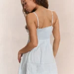 Docila Heritage Lace-Trim Cotton Mini Dress Thumbnail 4