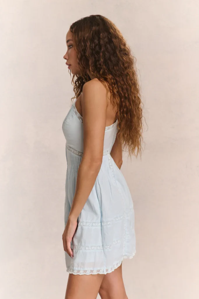 Docila Heritage Lace-Trim Cotton Mini Dress Full Size Image 5