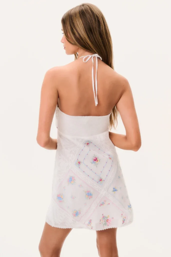 Elira Embroidered Patchwork Mini Dress Full Size Image 4