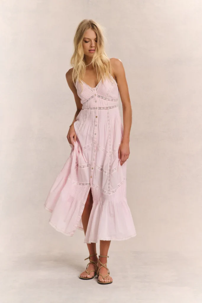 Esilda Heritage Cotton Midi Dress Full Size Image 4