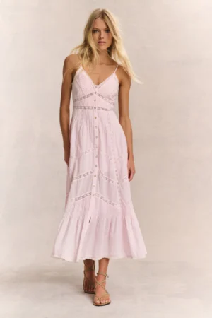 LOVESHACKFANCY Esilda Heritage Cotton Midi Dress