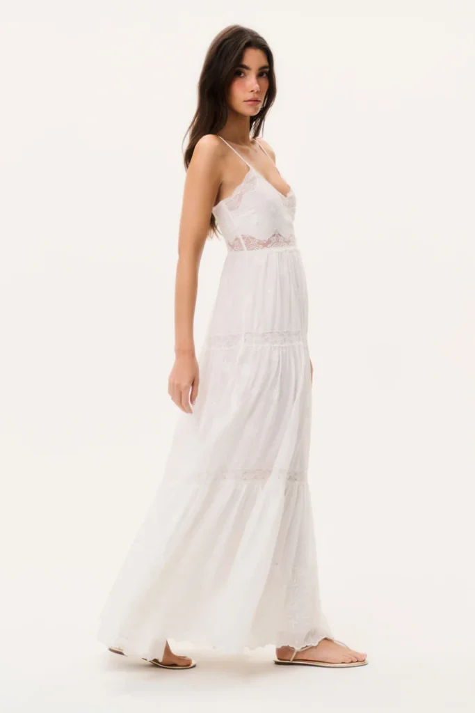 Espa Lace-trimmed Maxi Dress Full Size Image 3