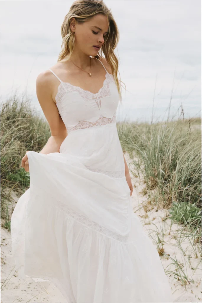 Espa Lace-trimmed Maxi Dress Full Size Image 5