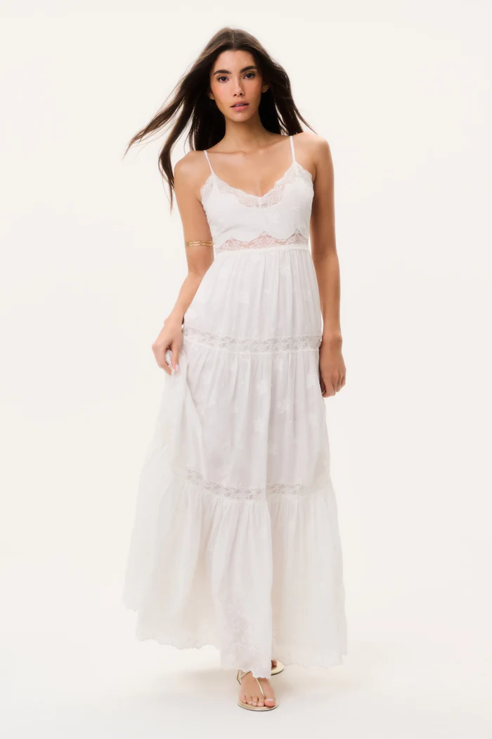 LOVESHACKFANCY Espa Lace-trimmed Maxi Dress