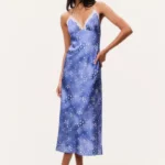 Evania Star Print Midi Slip Dress Thumbnail 1