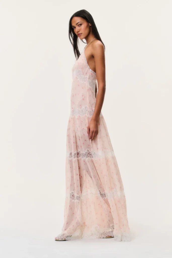 Kieva Floral Cotton-Silk Maxi Dress Full Size Image 5