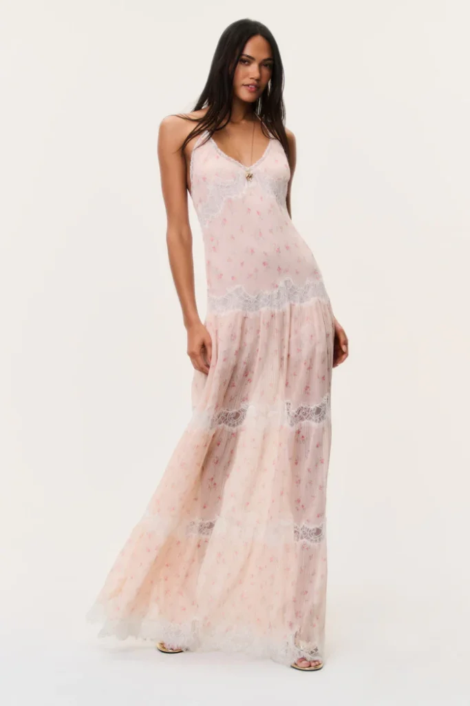 Kieva Floral Cotton-Silk Maxi Dress Full Size Image 6