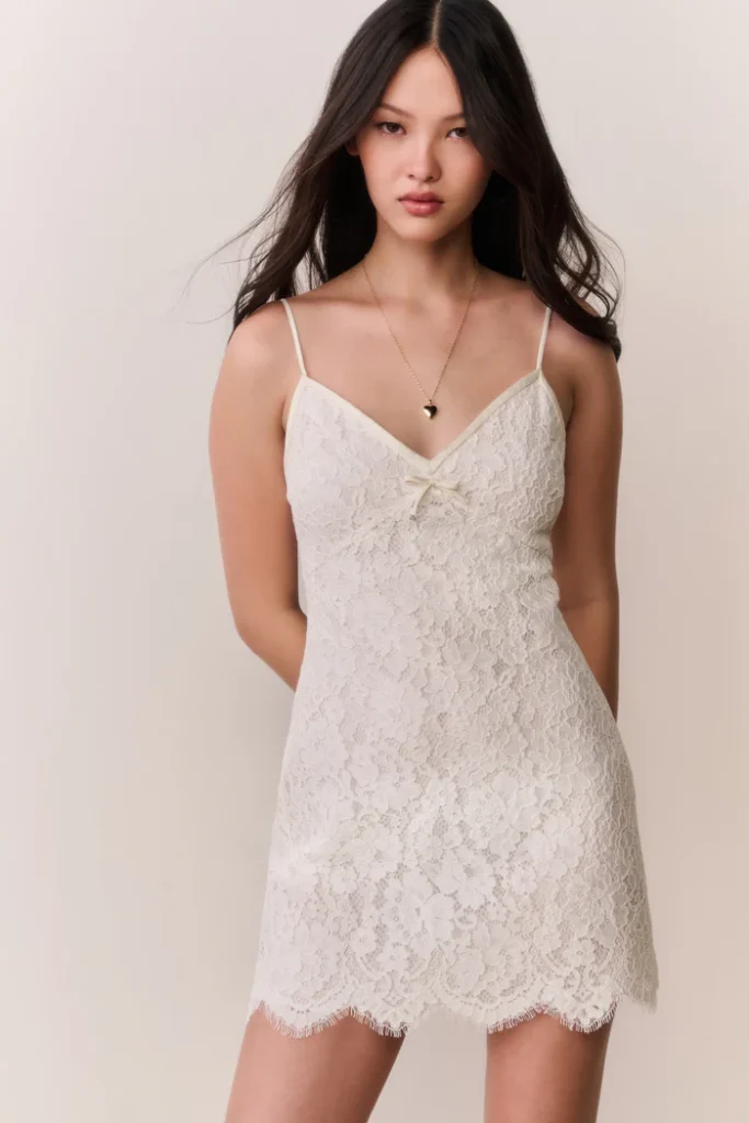 Petaline Lace Mini Dress Full Size Image 3