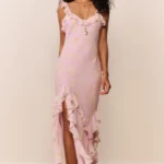 Roseline Floral Chiffon Maxi Dress Thumbnail 1