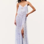 Stelline Sheer Silk Maxi Dress Thumbnail 5