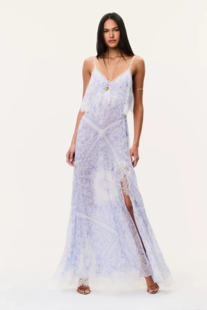 Stelline Sheer Silk Maxi Dress Full Size Image 1