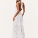 Trix Eyelet Halter Maxi Dress Thumbnail 5