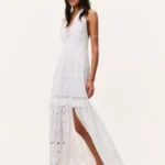 Trix Eyelet Halter Maxi Dress Thumbnail 6