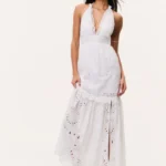 Trix Eyelet Halter Maxi Dress Thumbnail 1