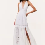 Trix Eyelet Halter Maxi Dress Thumbnail 3
