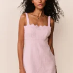 Willamina Lace Tweed Mini Dress Thumbnail 3