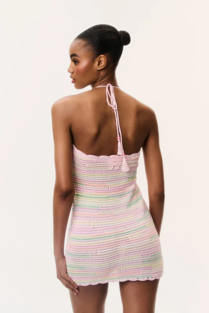 Zoa Cotton Crochet Mini Dress Full Size Image 2