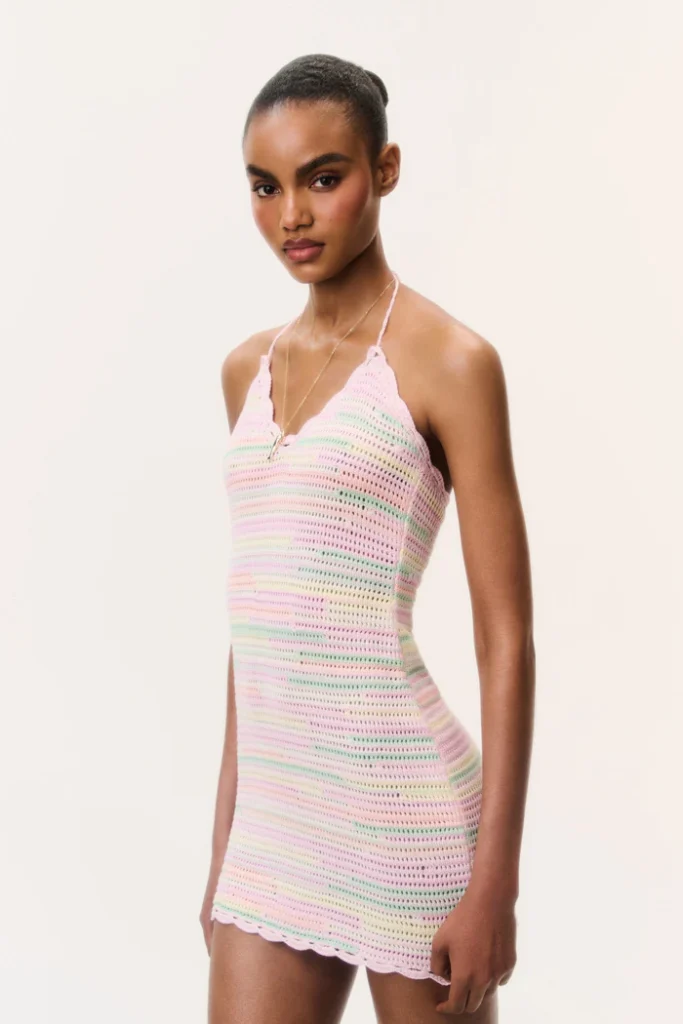 Zoa Cotton Crochet Mini Dress Full Size Image 3