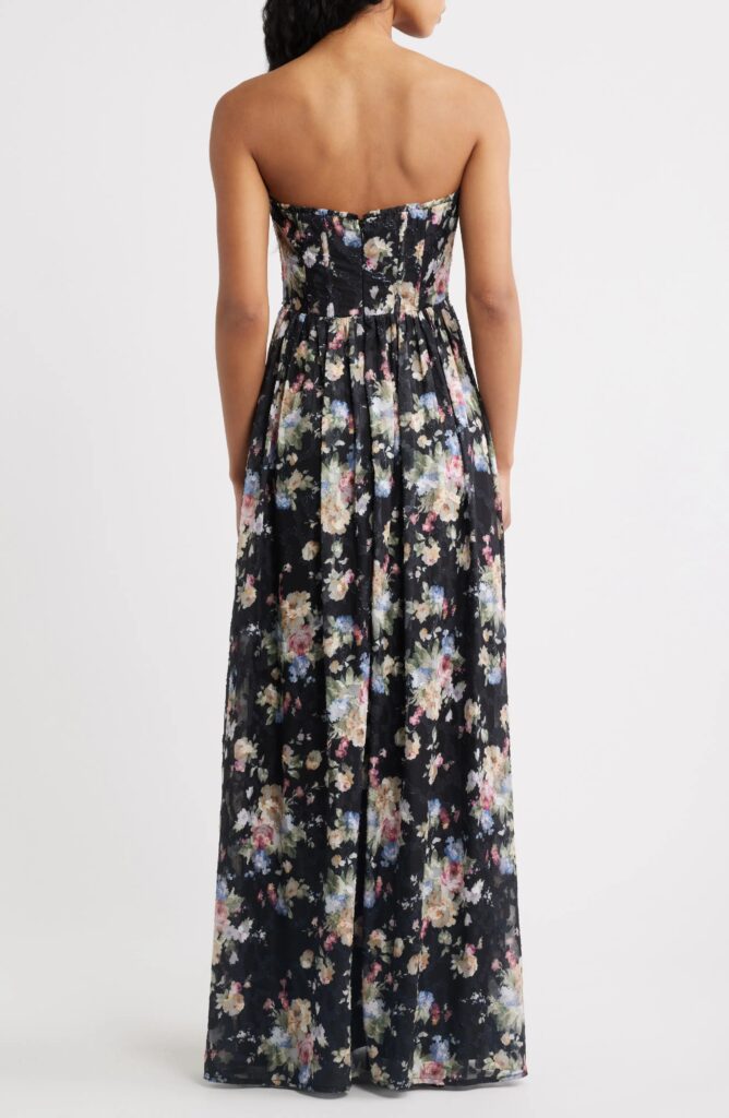 Remi Floral Corset Maxi Gown Full Size Image 4