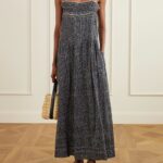 Demy Printed Cotton Midi Dress Thumbnail 1