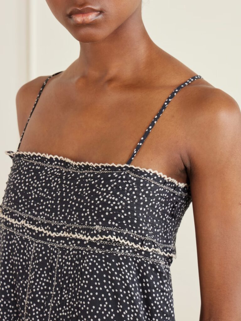 Demy Printed Cotton Midi Dress Full Size Image 3