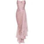 Jolie X Lace-trimmed Draped Maxi Dress Thumbnail 2