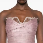 Jolie X Lace-trimmed Draped Maxi Dress Thumbnail 5
