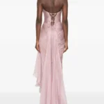 Jolie X Lace-trimmed Draped Maxi Dress Thumbnail 3